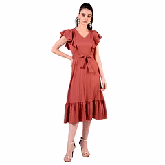 Ruffled Long Dress