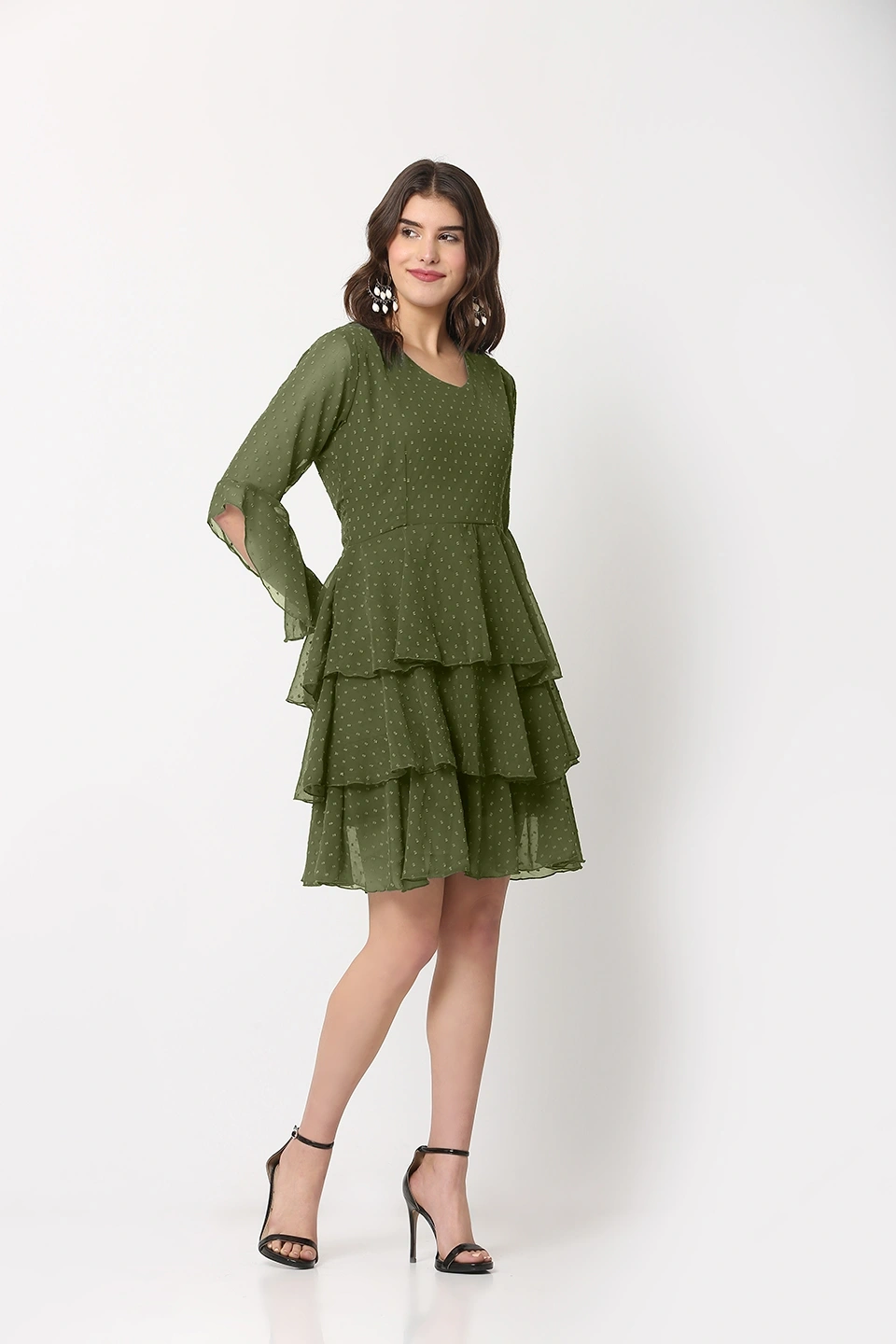 Swiss Dress-34-36 (2XL)-Green-4