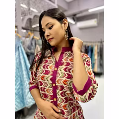 Designer Zigzag Kurti Pant(Full Stitch)