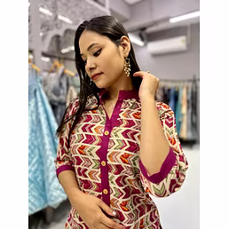 Designer Zigzag Kurti Pant(Full Stitch)