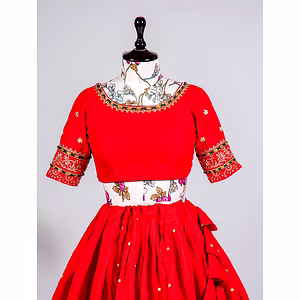 Red Paithani Lehenga choli