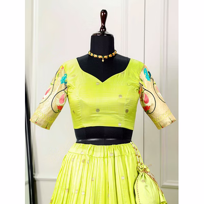 okcloth parrot paithani lehenga choli