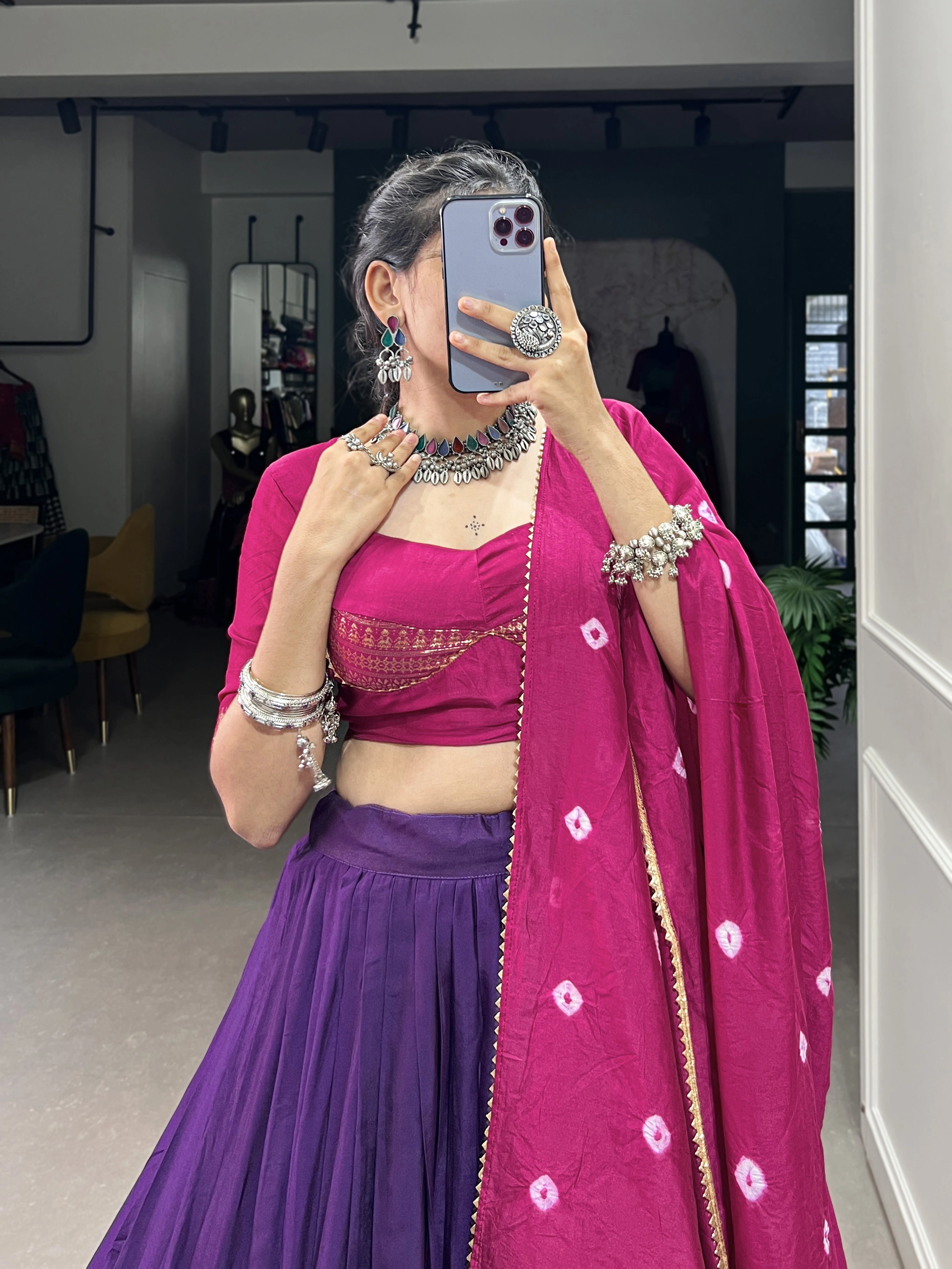 Pure Chanderi Lehenga-NNK124