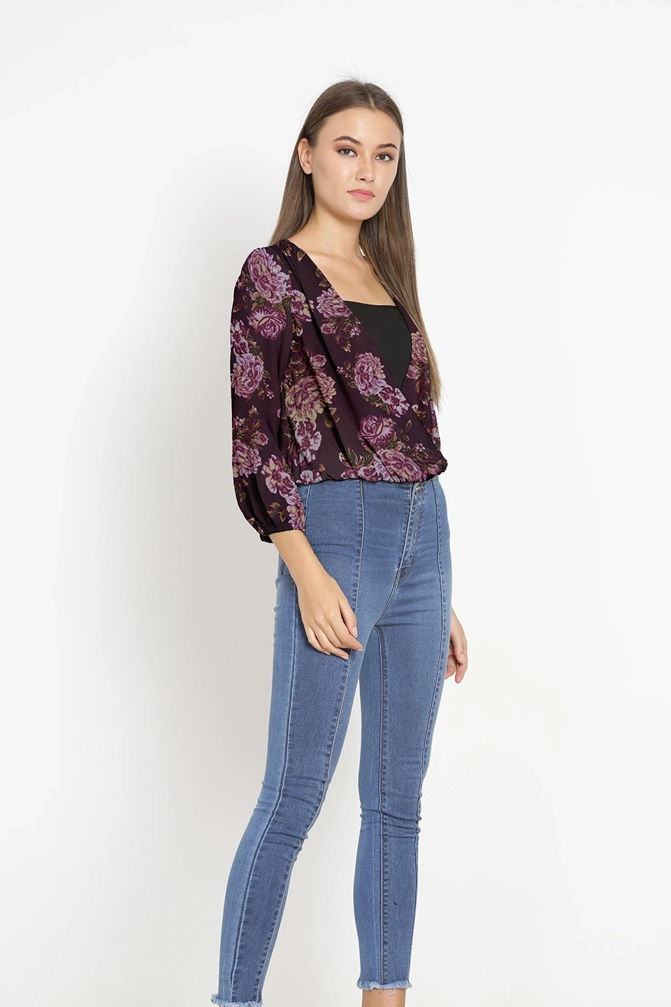 Overlap Shrug Top-Purple-38 (M)-2