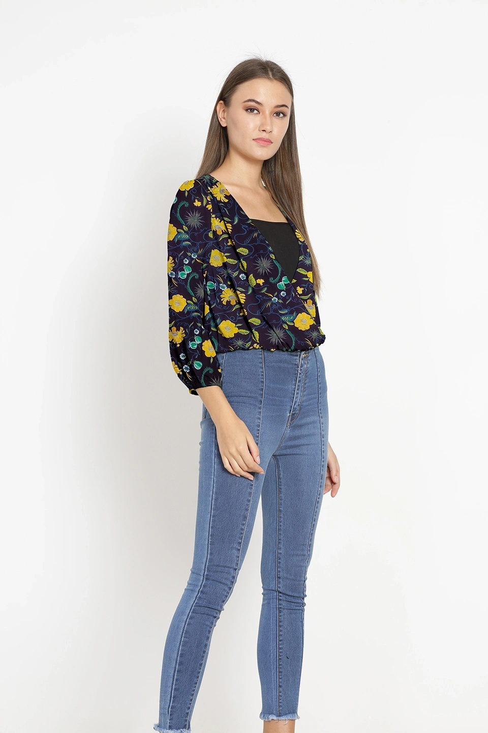 Overlap Shrug Top-Yellow-38 (M)-2