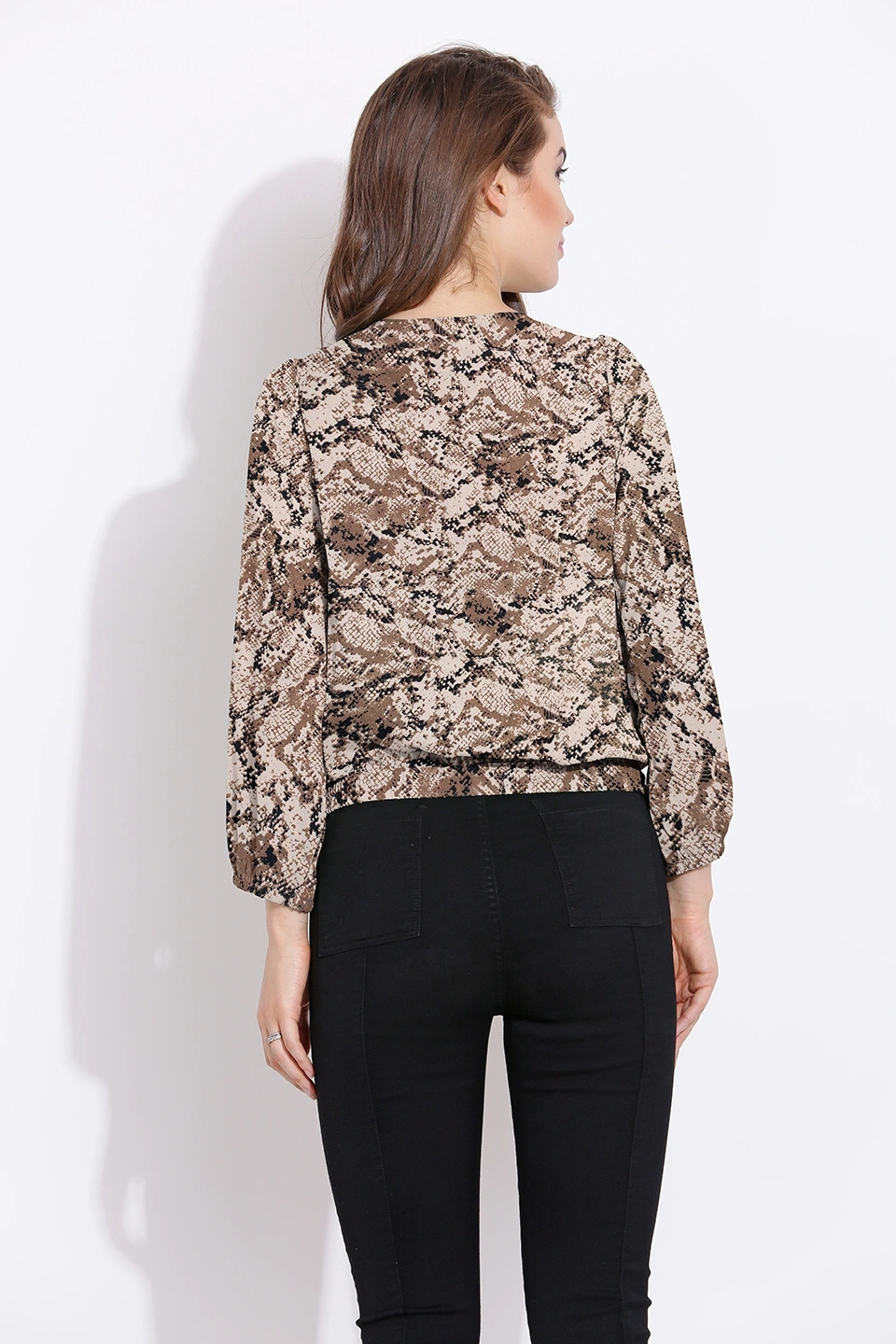 Overlap Shrug Top-Light Brown-38 (M)-1