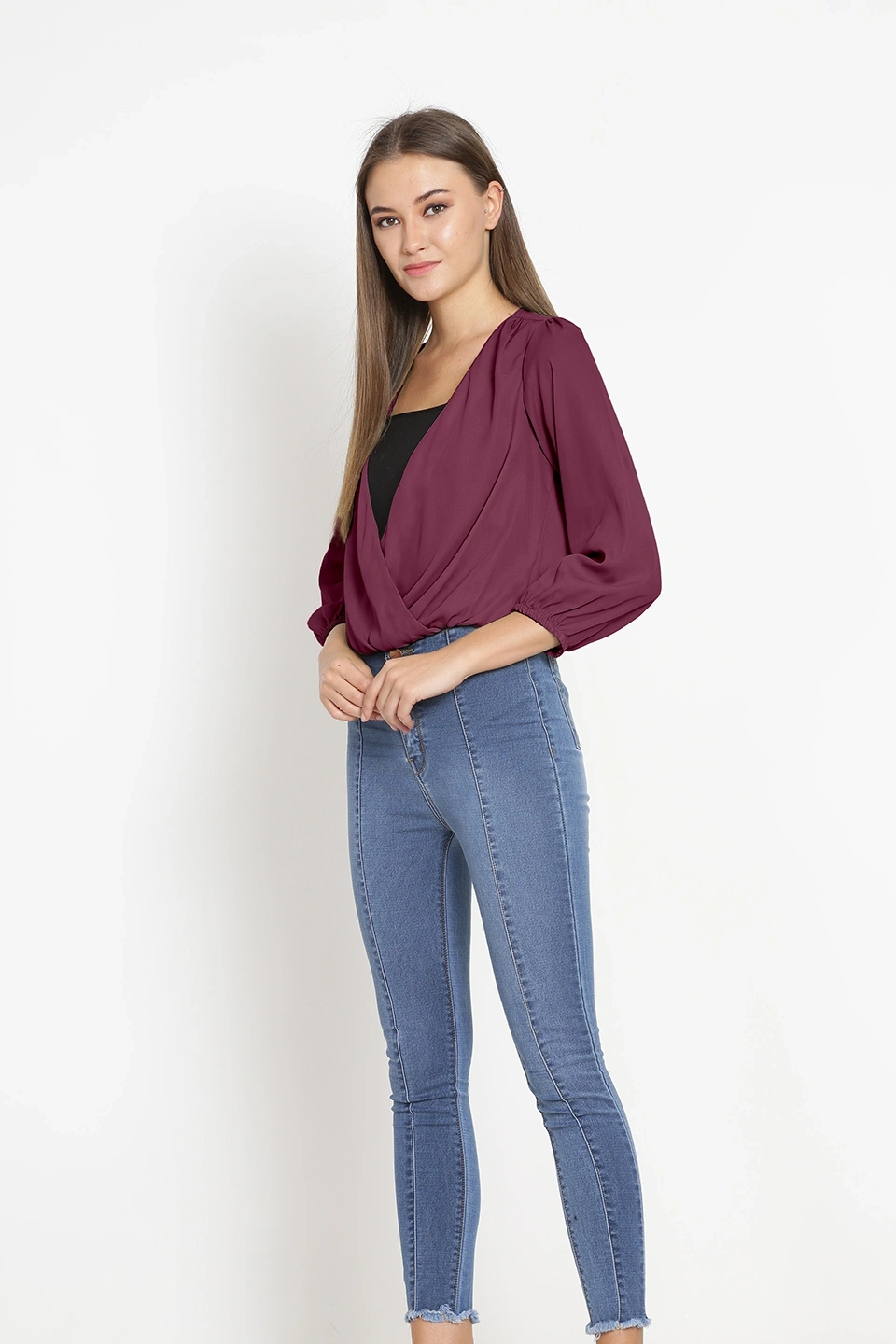 Overlap Shrug Top-Wine-38 (M)-3