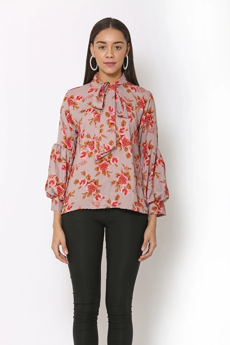 Puff Sleeve Top-Top1050