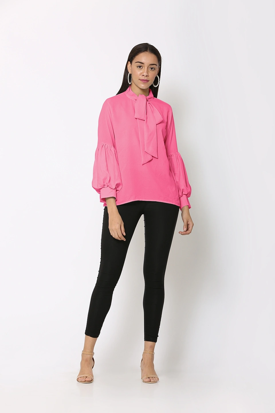 Puff Sleeve Top-Top1053