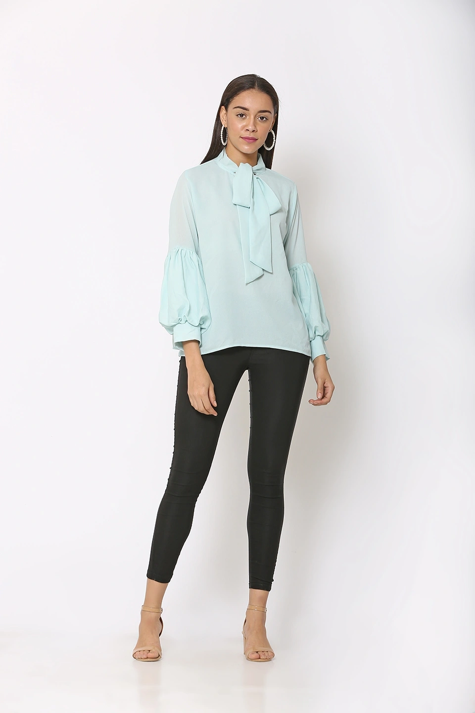 Puff Sleeve Top-Top1055