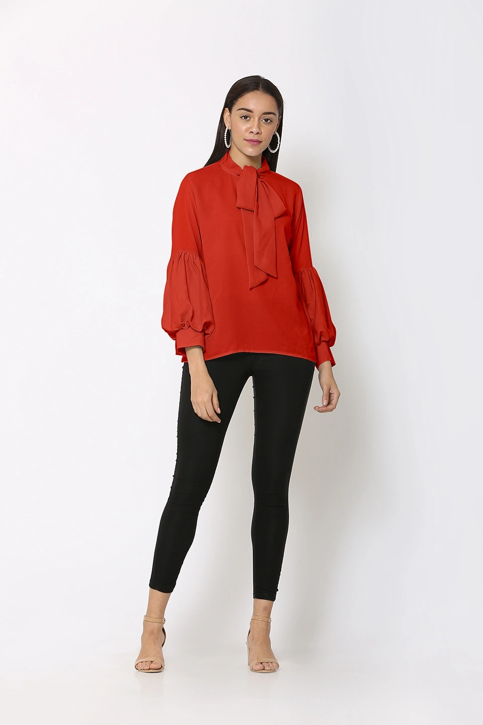 Puff Sleeve Top-Top1060