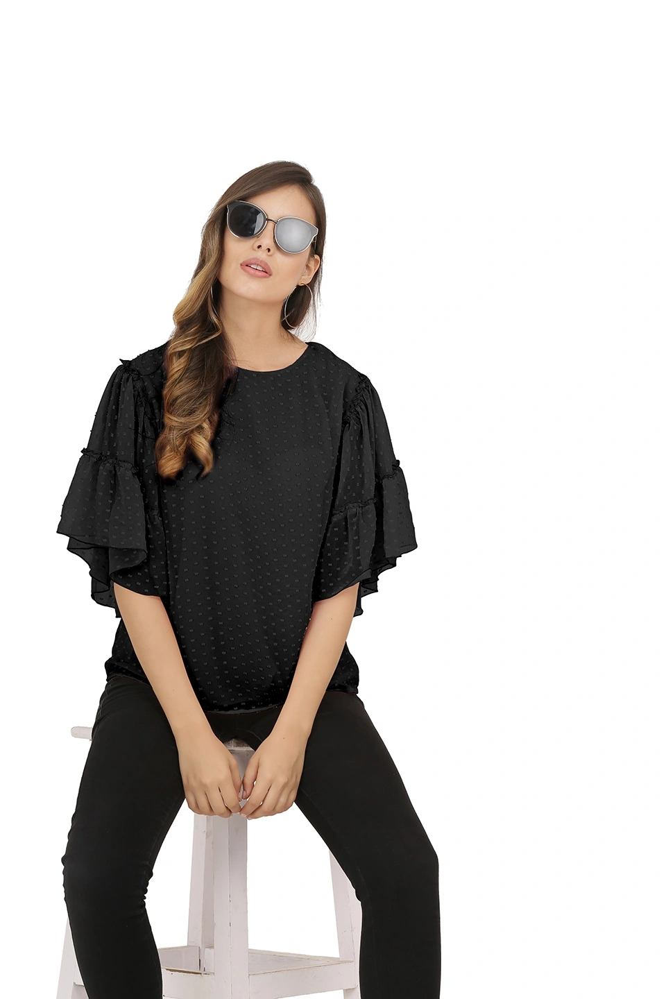 Swiss Sleeve Top-Top1065