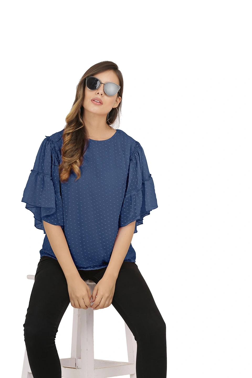 Swiss Sleeve Top-Top1067