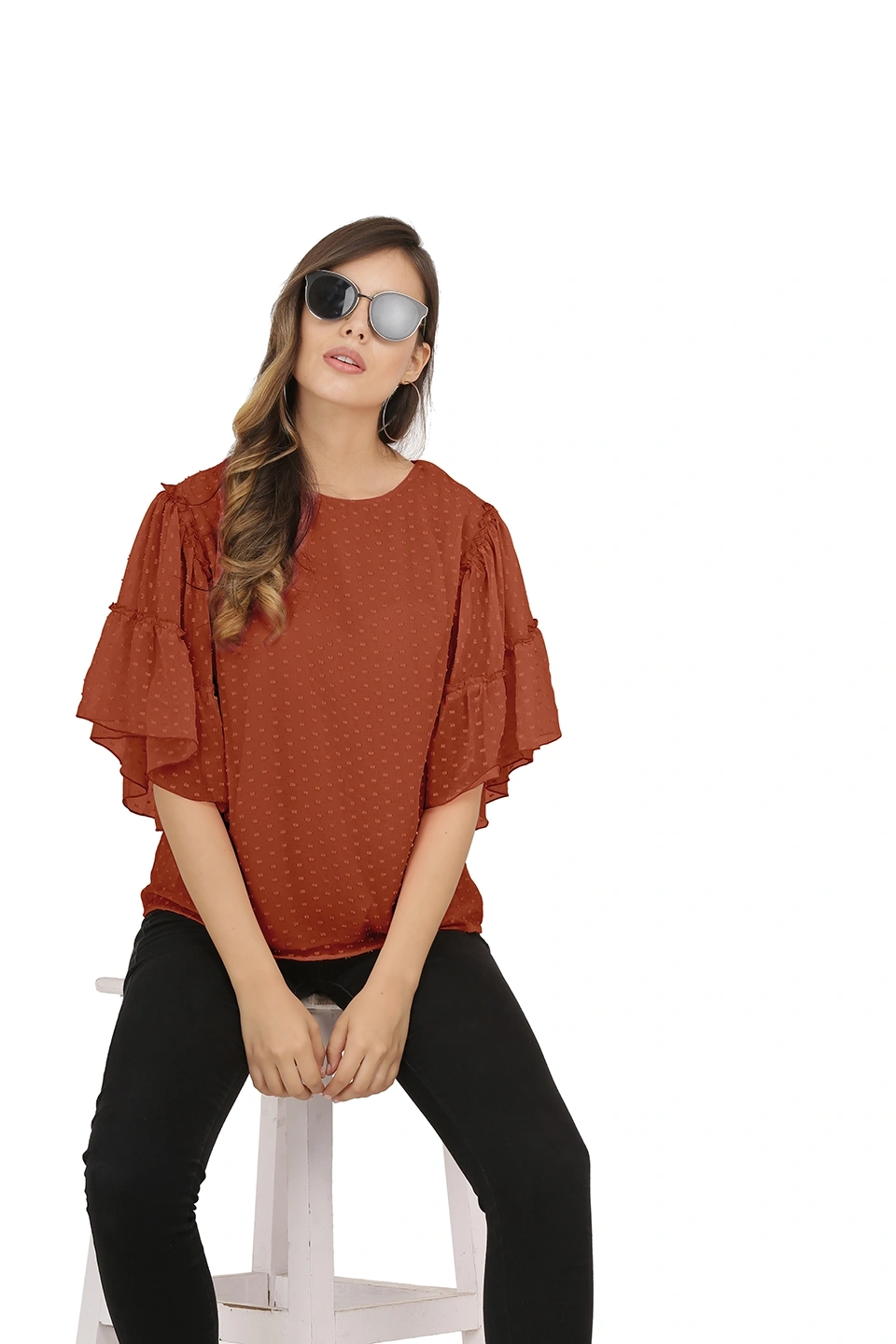 Swiss Sleeve Top-Top1068