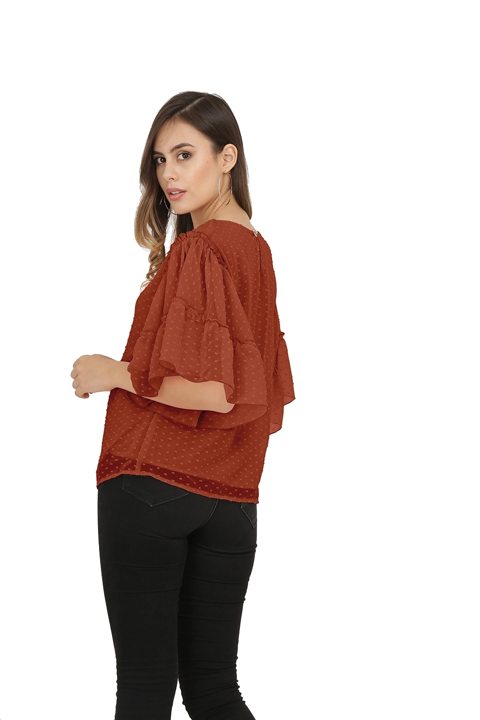 Swiss Sleeve Top-38 (M)-Copper-4