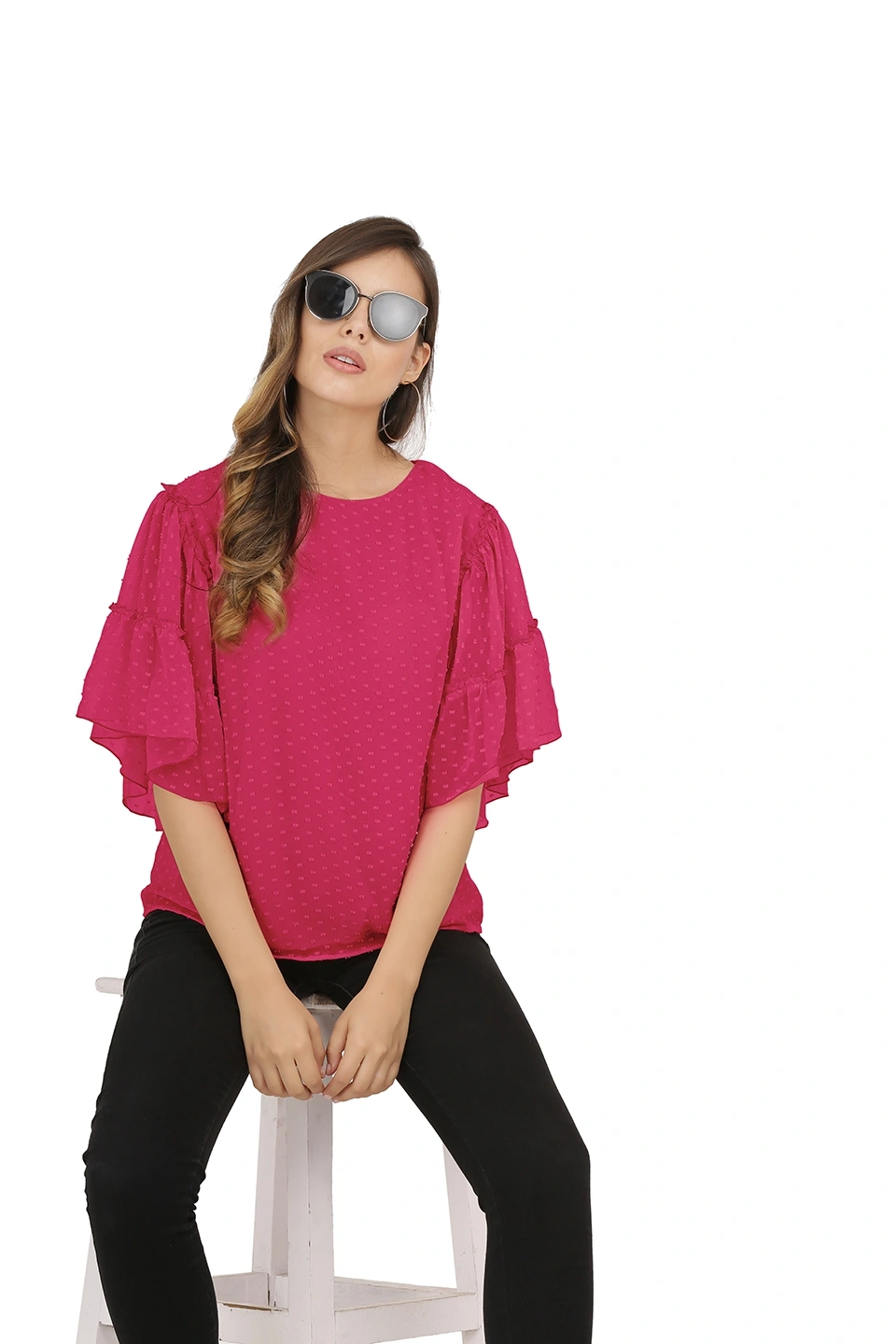 Swiss Sleeve Top-Top1069