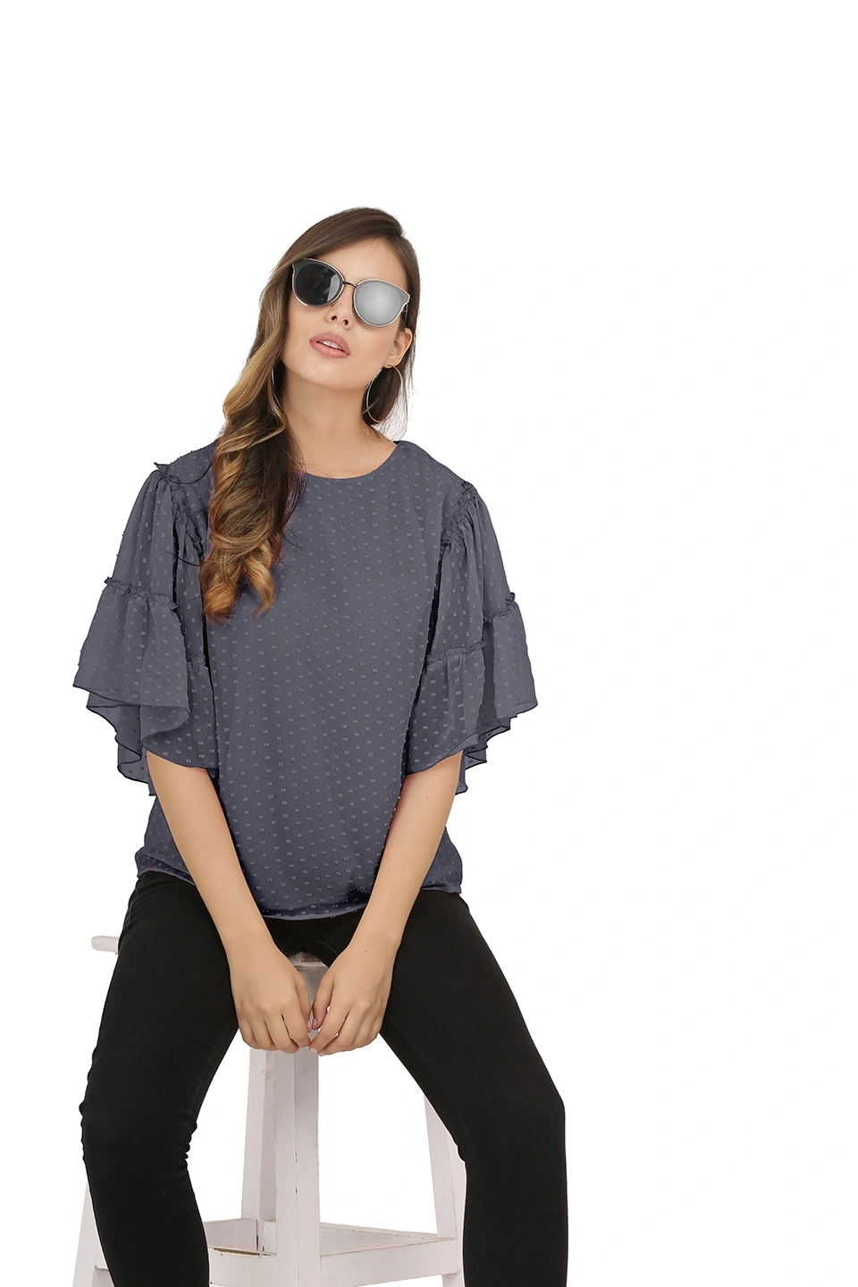 Swiss Sleeve Top-Top1070