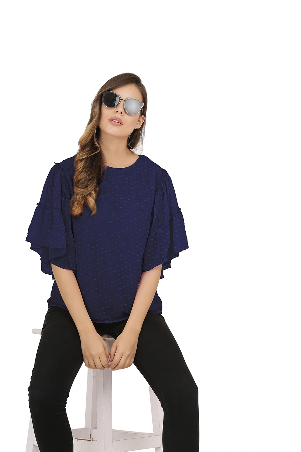 Swiss Sleeve Top-Top1071