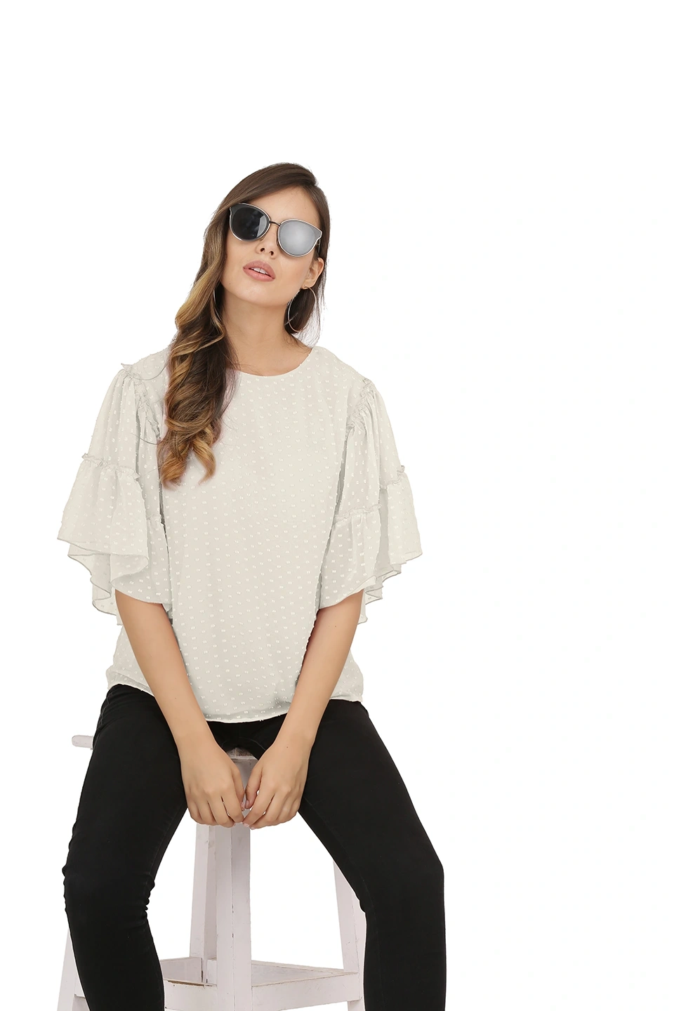 Swiss Sleeve Top-Top1072