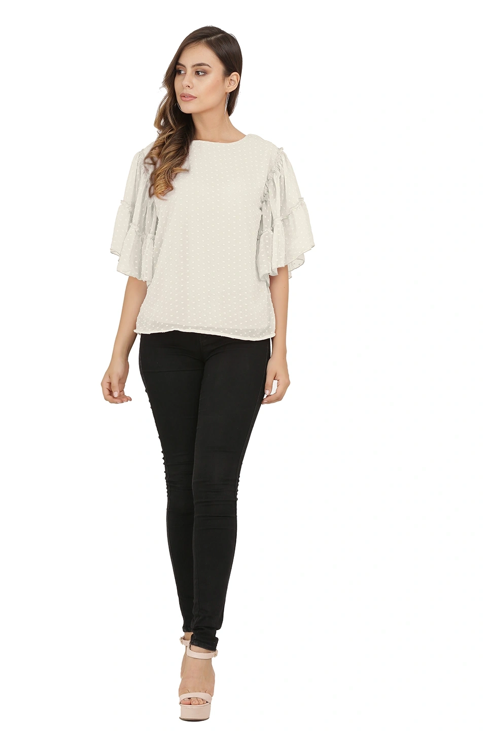 Swiss Sleeve Top-38 (M)-Off White-4