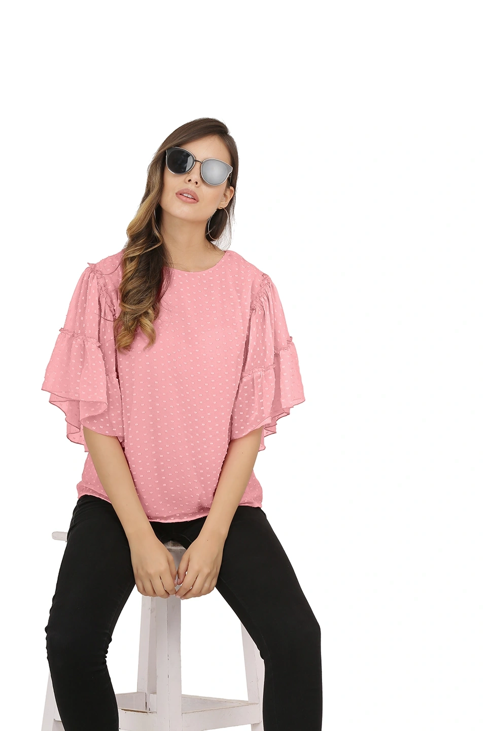 Swiss Sleeve Top-Top1074