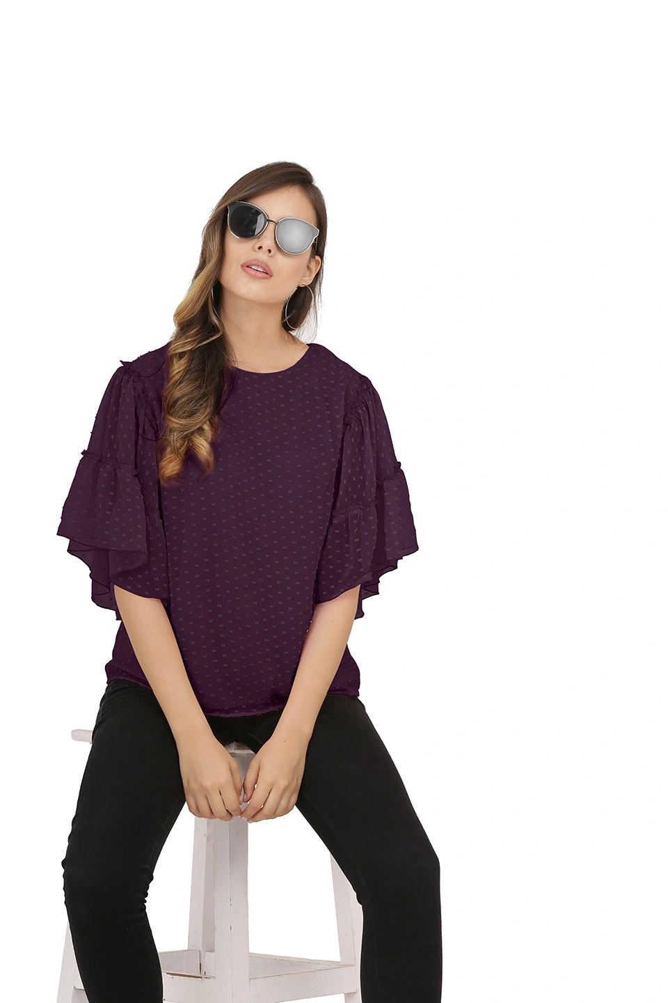 Swiss Sleeve Top-Top1076