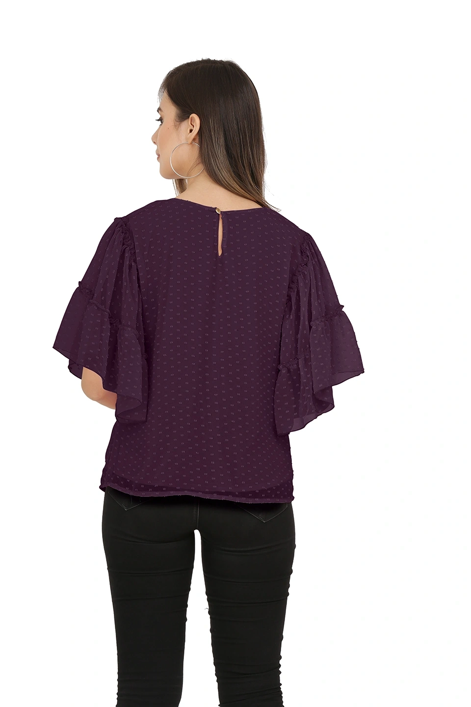 Swiss Sleeve Top-38 (M)-Wine-2