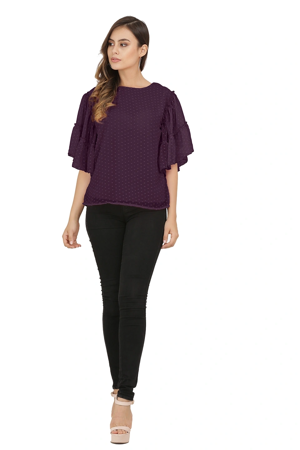 Swiss Sleeve Top-38 (M)-Wine-4