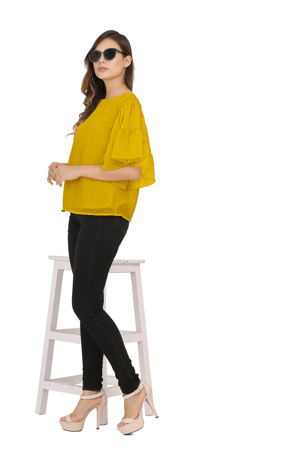 Swiss Sleeve Top-38 (M)-Yellow-1