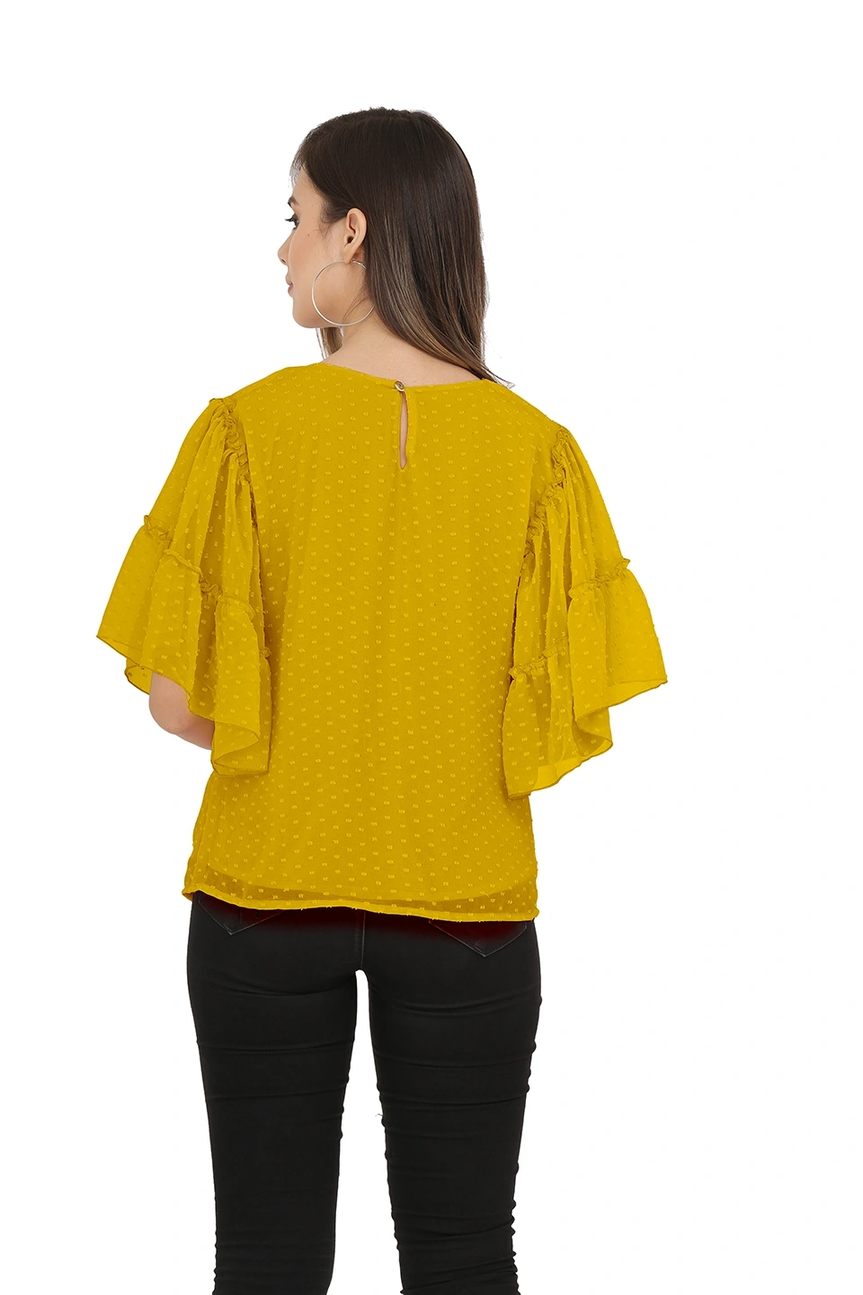 Swiss Sleeve Top-38 (M)-Yellow-3