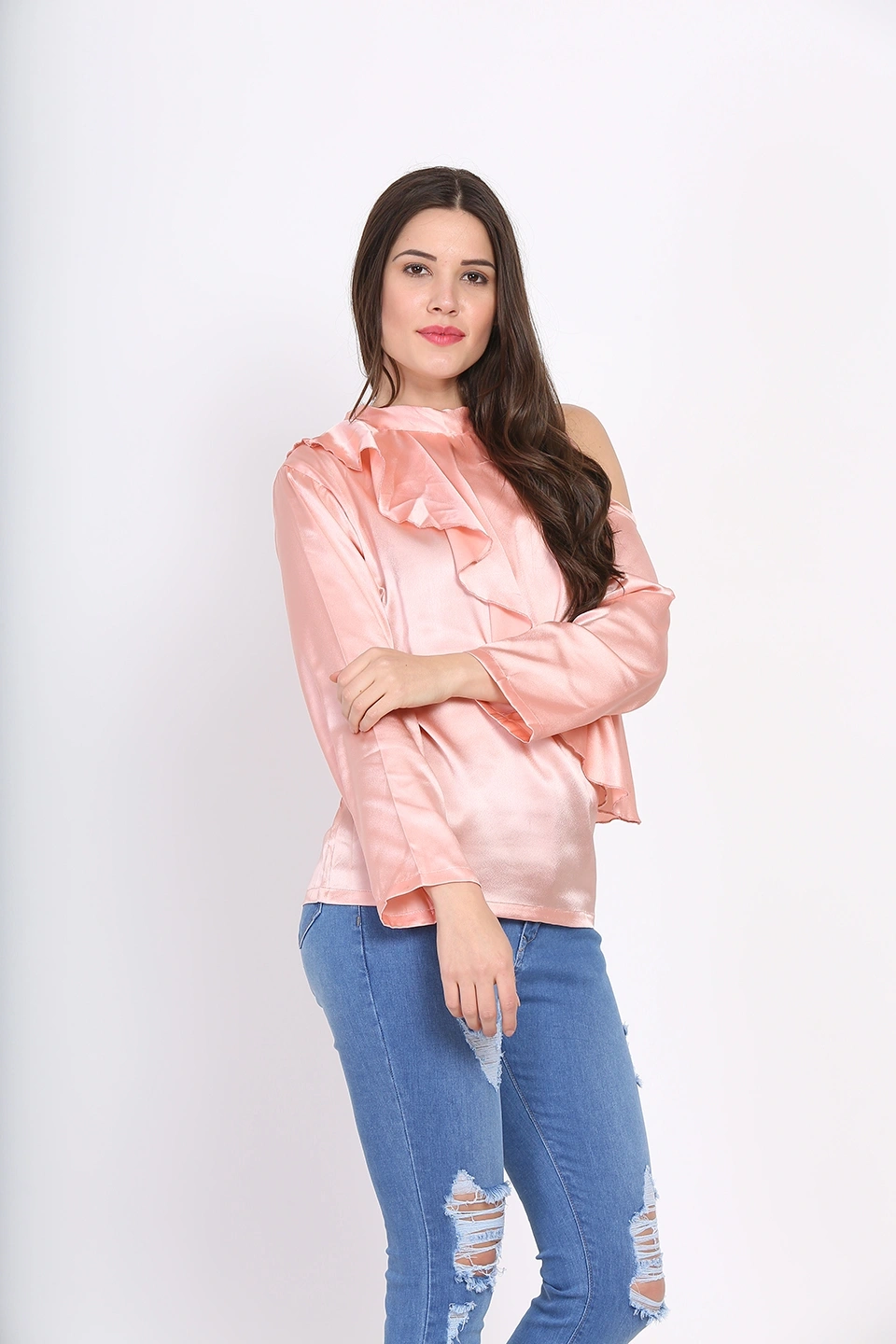 Glamorous Top-Peach-40 (L)-2