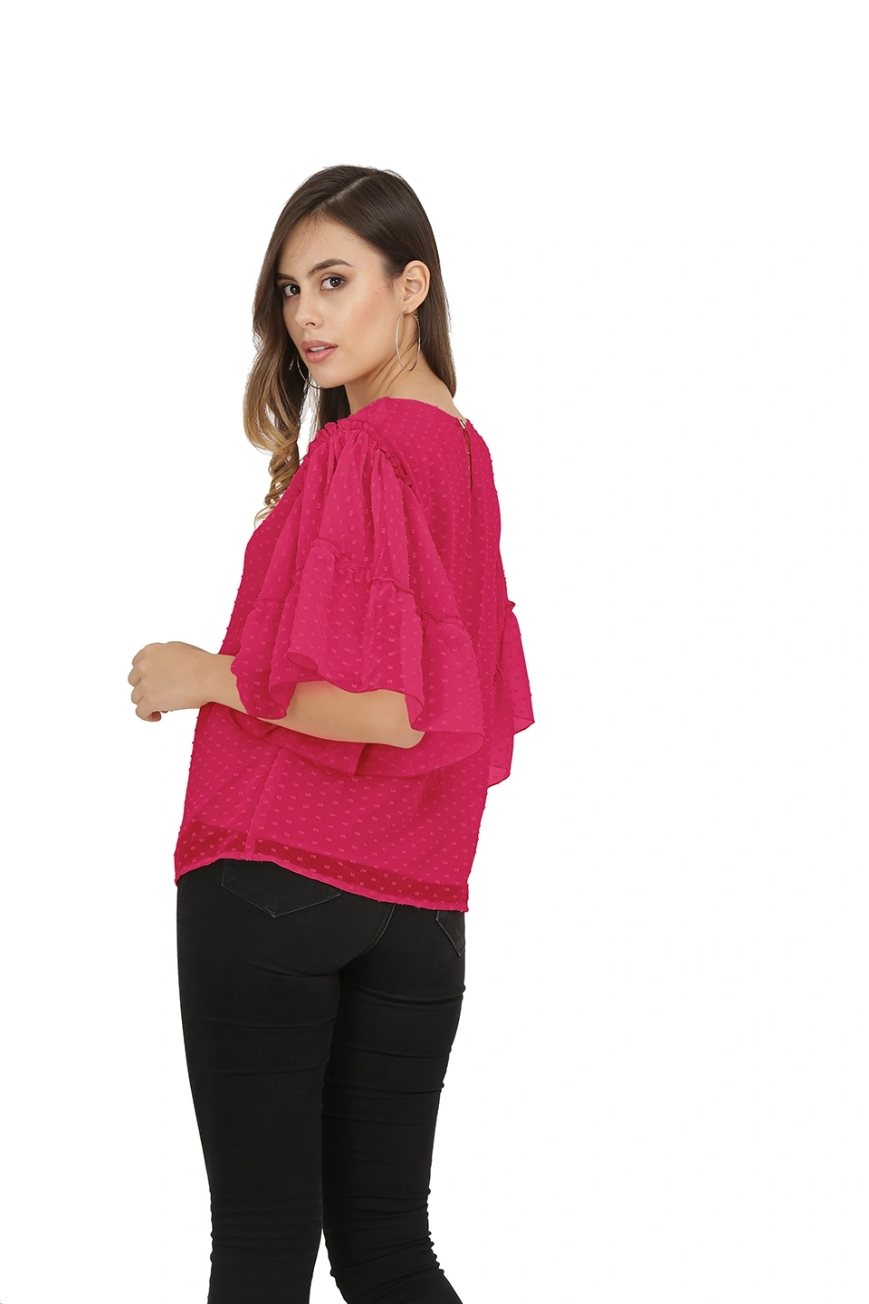 Swiss Sleeve Top-40 (L)-Crimson-3