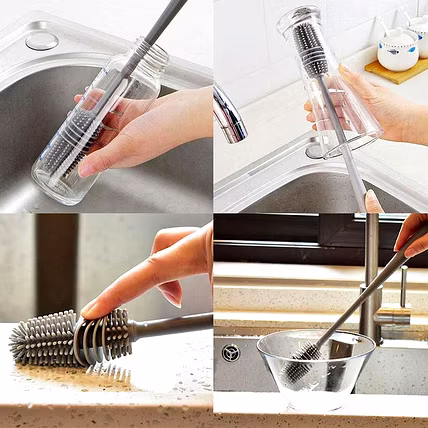 LONG BOTTLE CLEANING BRUSH FOR WASHING WATER BOTTLE, NARROW NECK CONTAINERS-1