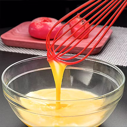 MANUAL WHISK MIXER SILICONE WHISK, CREAM WHISK, FLOUR MIXER, ROTARY EGG MIXER, KITCHEN BAKING TOOL.-1