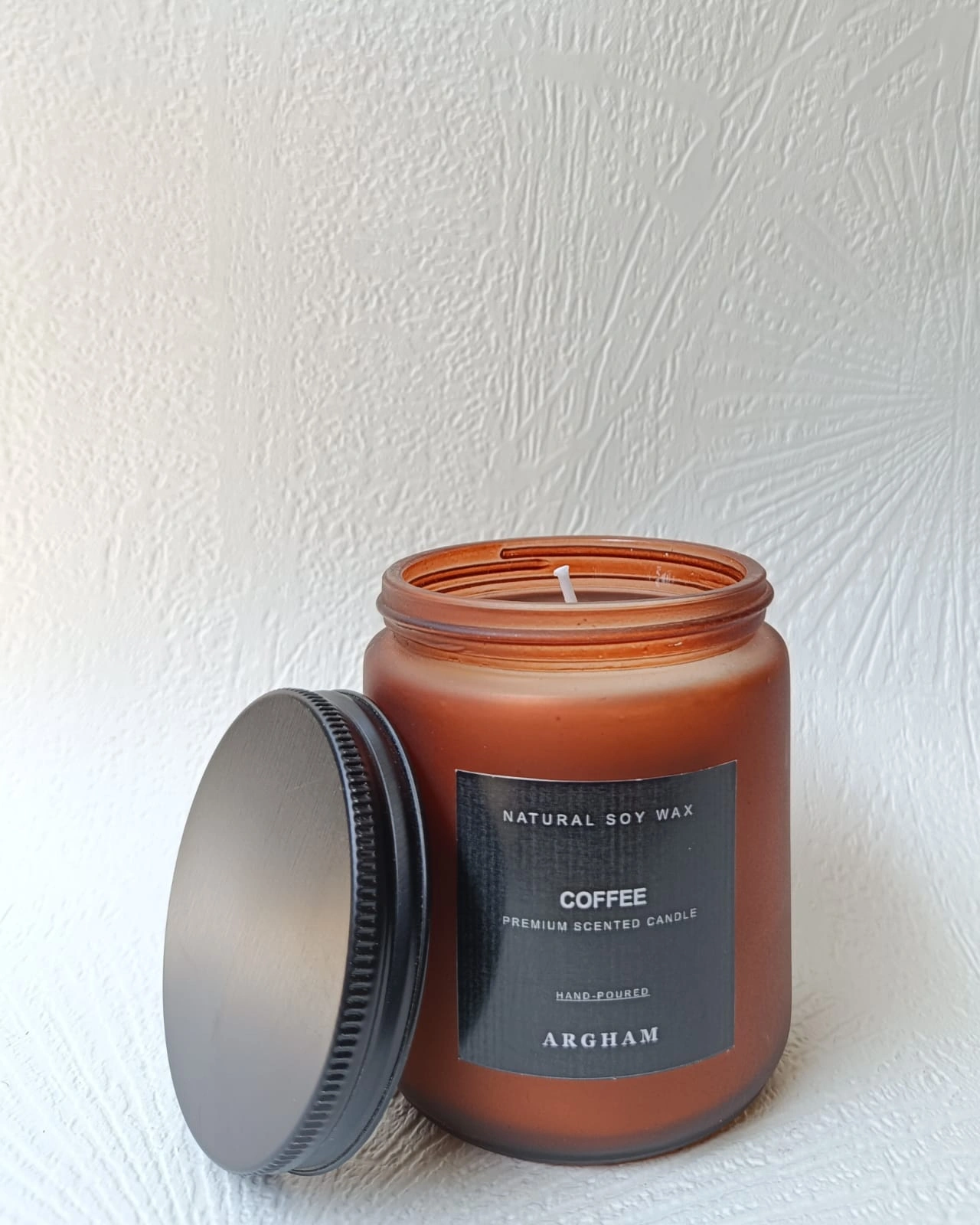 Hand Poured Coffee Scented Luxury Candle.-12358258