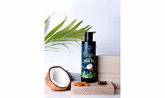 Me and Earth 6 in 1 Nourishing Hair Oil With Virgin Cold Pressed Coconut Oil Jojoba Oil Almond Oil Sesame Oil Hibiscus Oil & Methi Oil, 200ml
