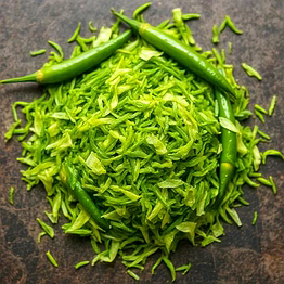 green mirchi flakes dried