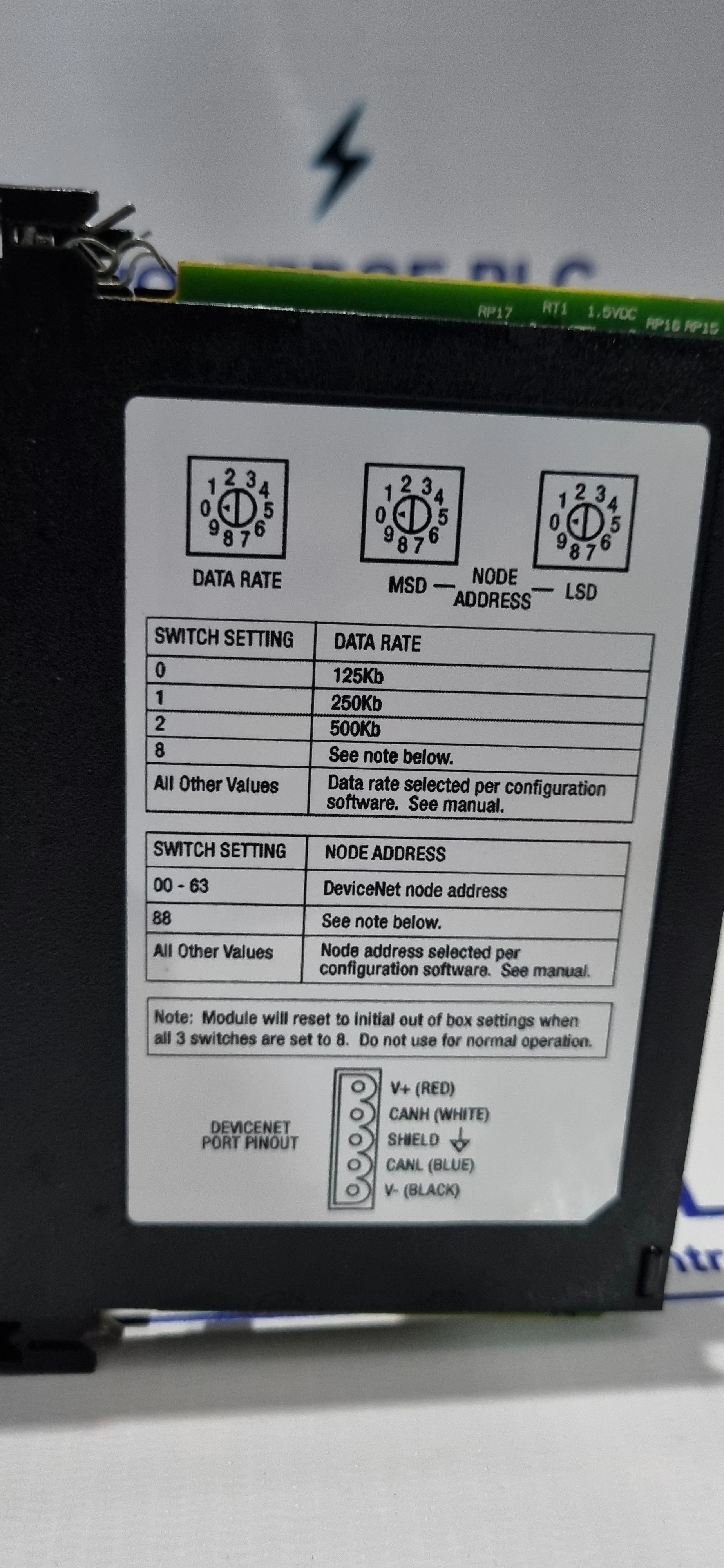 ALLEN BRADLEY 1756-DNB / 1756DNB SER E CONTROLLOGIX DEVICENET COMMS MODULE-9