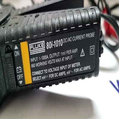 FLUKE 80I-1010 DC/AC CURRENT PROBE | INPUT 1-1000A OUTPUT 1MV PER AMP CLAMP-4