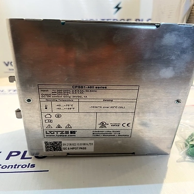LUTZE CPSB1-480-24E POWER SUPPLY 723701 INPUT 200-240 VAC OUTPUT 24VDC 20A-3