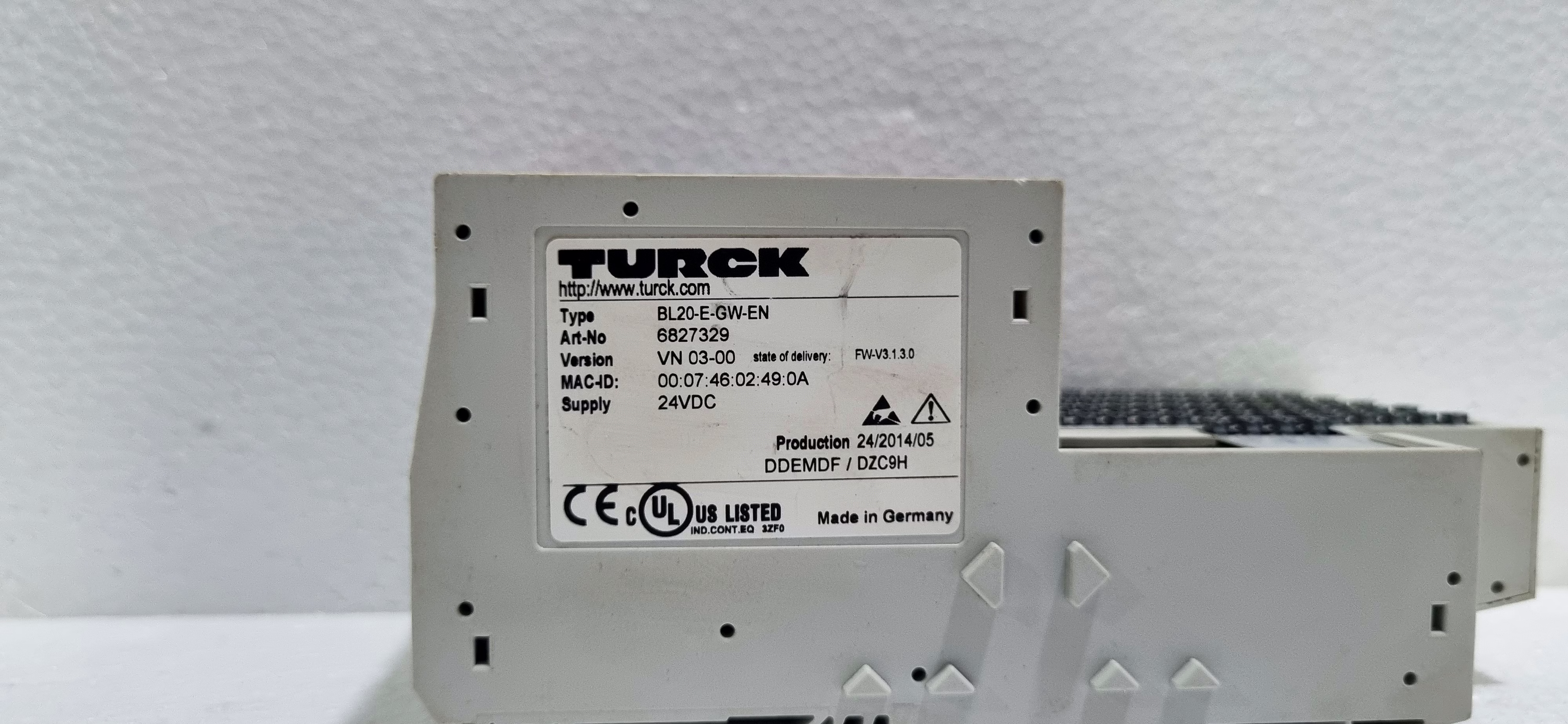 TURCK BL20-E-GW-EN MULTIPROTOCOL GATEWAY MODULE image 4