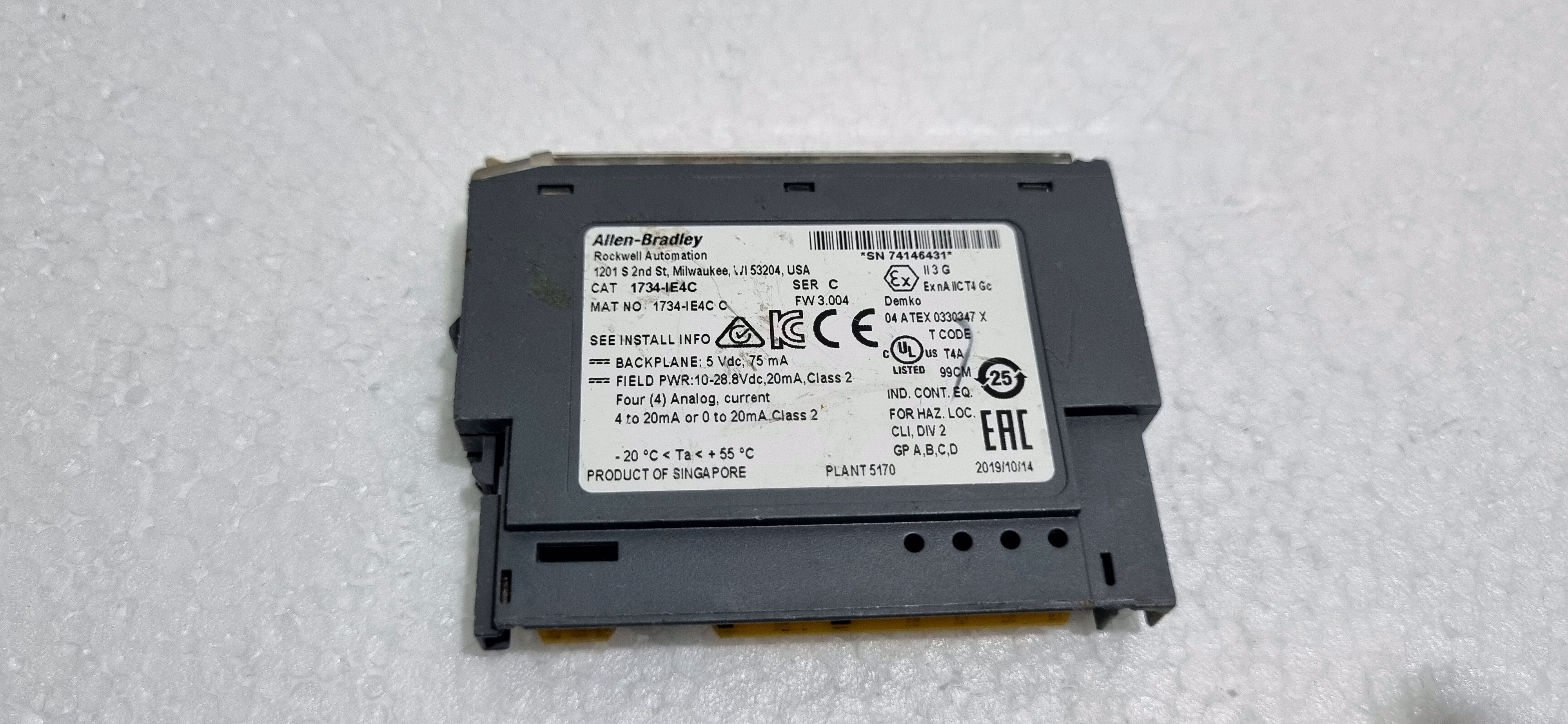 ALLEN BRADLEY 1734-IE4C ANALOG INPUT MODULE SER C image 5