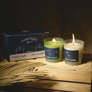 Moonlight Essence | Golden Apple and Sweet Vanilla | Beautiful candles | 20 hours each