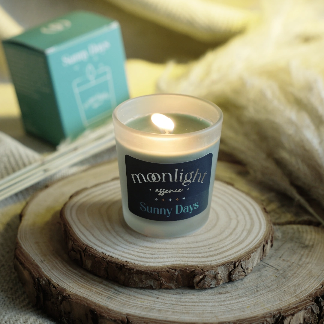 Moonlight Essence | Sweet Vanilla and Sunny Days | Beautiful candles | 20 hours each-2