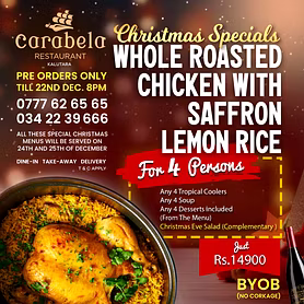 Whole Roasted Chicken with Saffron Lemon Rice