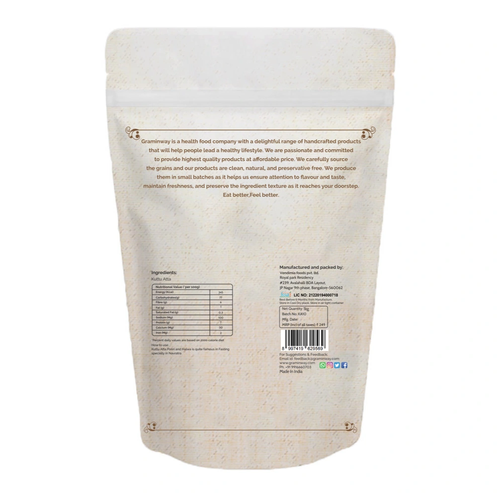 Gluten Free Kuttu Atta / Buckwheat Flour 1kg-1