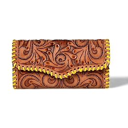 RahmanBag Leather hand Tooling Clutch Gifted