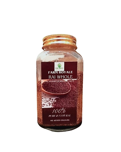 Farm Royale Premium Rai/Small black Mustard Seeds   200GM-12382120
