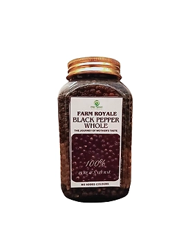 Farm Royale Premium Black Pepper/Kaali Mirch Whole - 200g