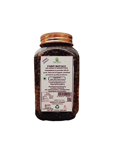 Farm Royale Premium Black Pepper/Kaali Mirch Whole - 200g-1